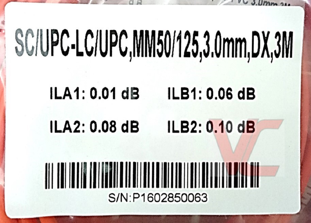 CA339 FIBER PATCH CORD SC/UPC - LC/UPC OM2 50/125 3METER - Image 2