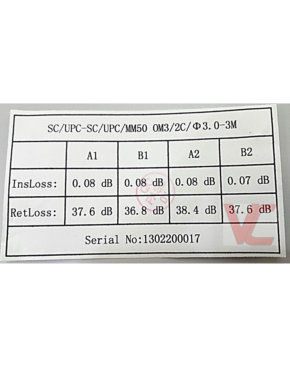 CA348 FIBER PATCH CORD SC/UPC-SC/UPC OM3 50/125 3METER - Image 2