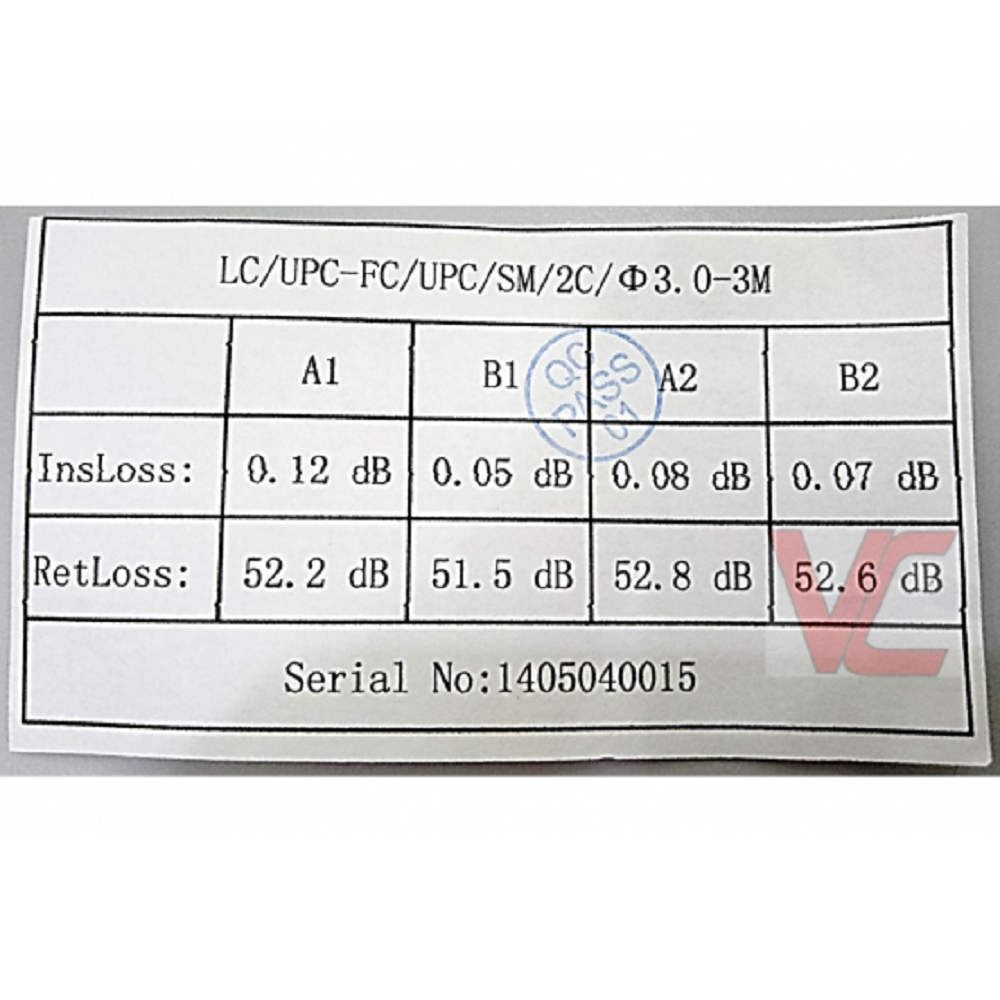 CA334 FIBER PATCH CORD LC/UPC-FC/UPC SM 9/125 3METER - Image 2