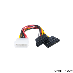 CA302 4 PIN TO 2*SATA 15P