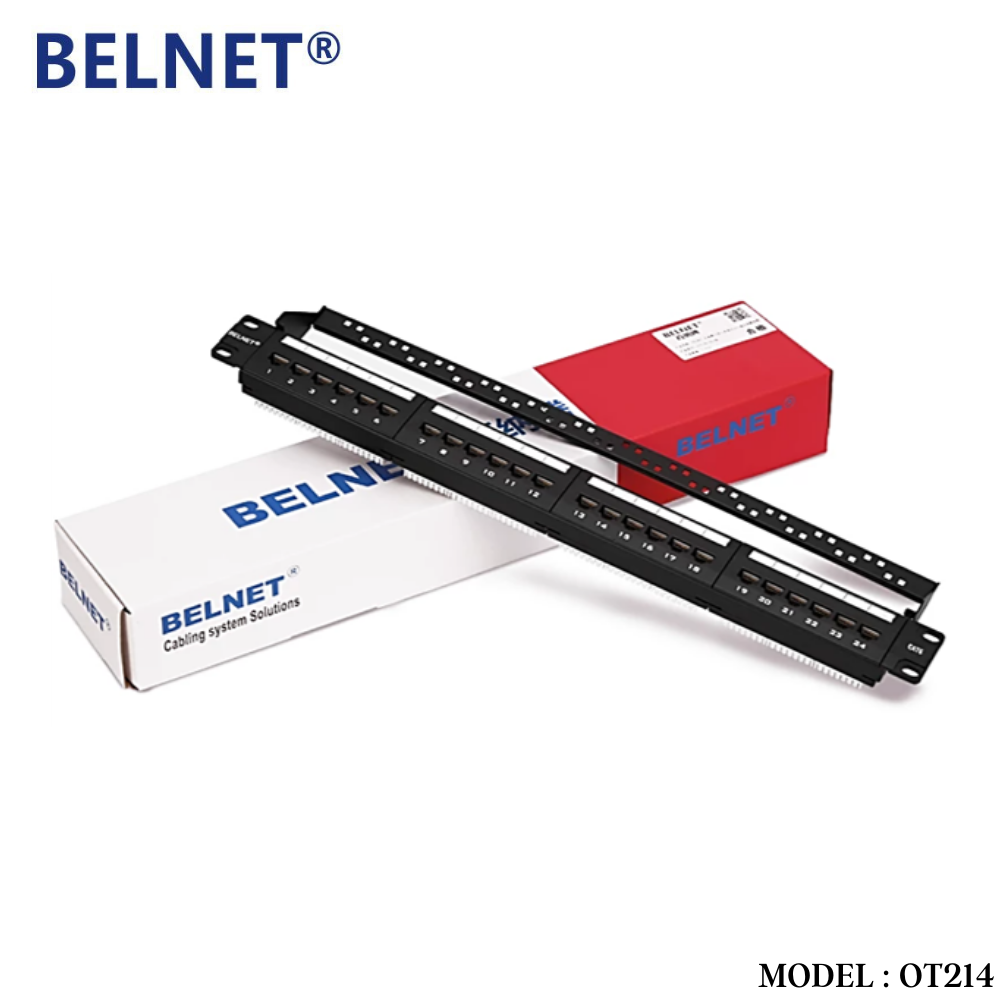 OT214 BELNET CAT6 24 PORT PATCH PANEL