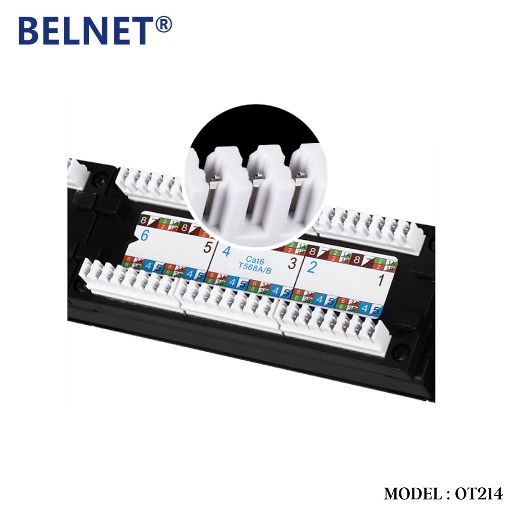 OT214 BELNET CAT6 24 PORT PATCH PANEL - Image 3