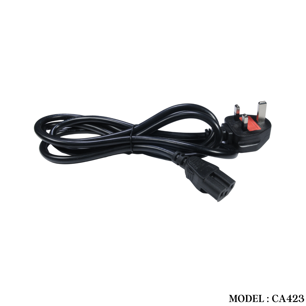 CA423 BIG UK 3 PIN PLUG TO C15 POWER CORD 1MM 1.8METER - Image 2
