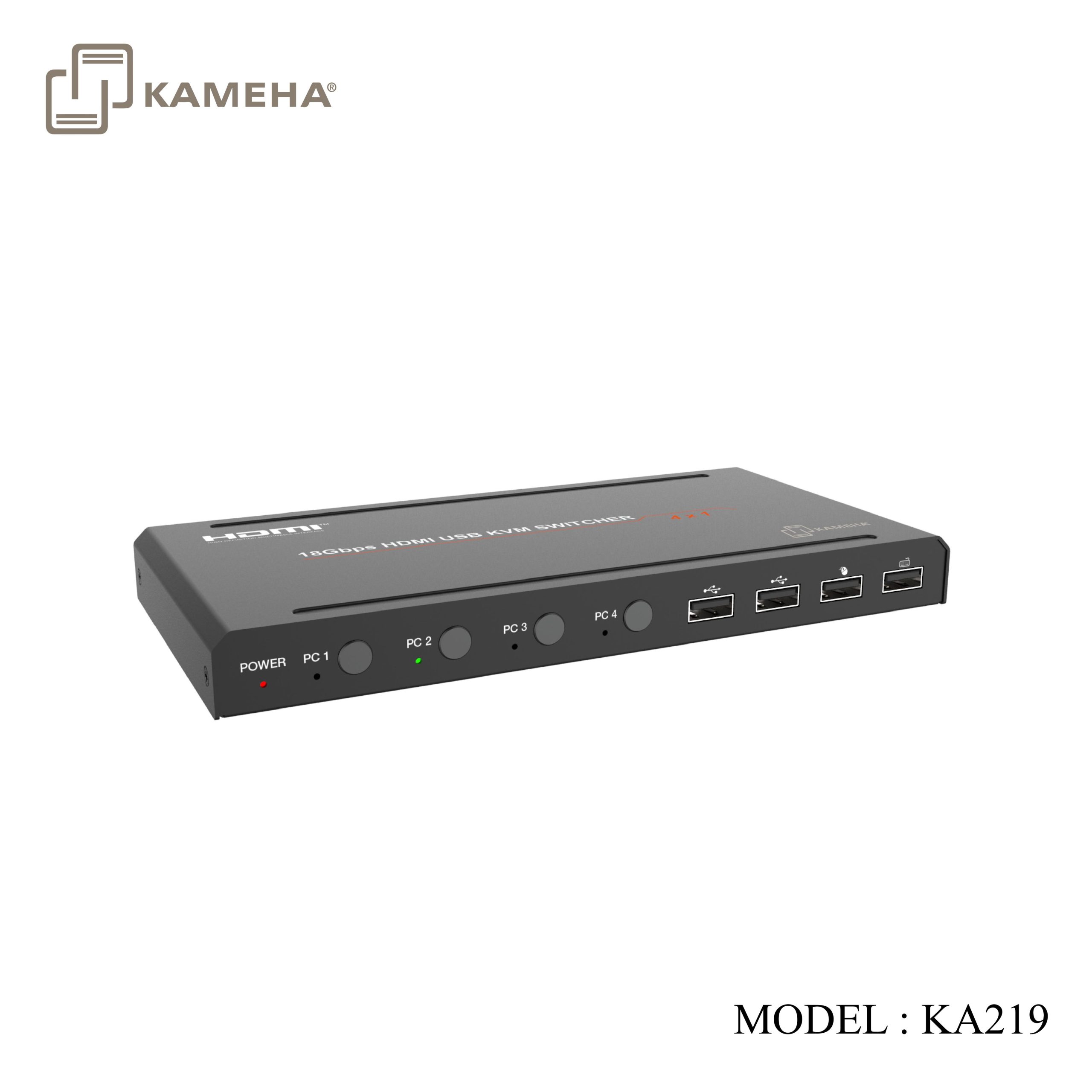 KA219 4 PORT HDMI V2.0 KVM SWITCH - KAMEHA