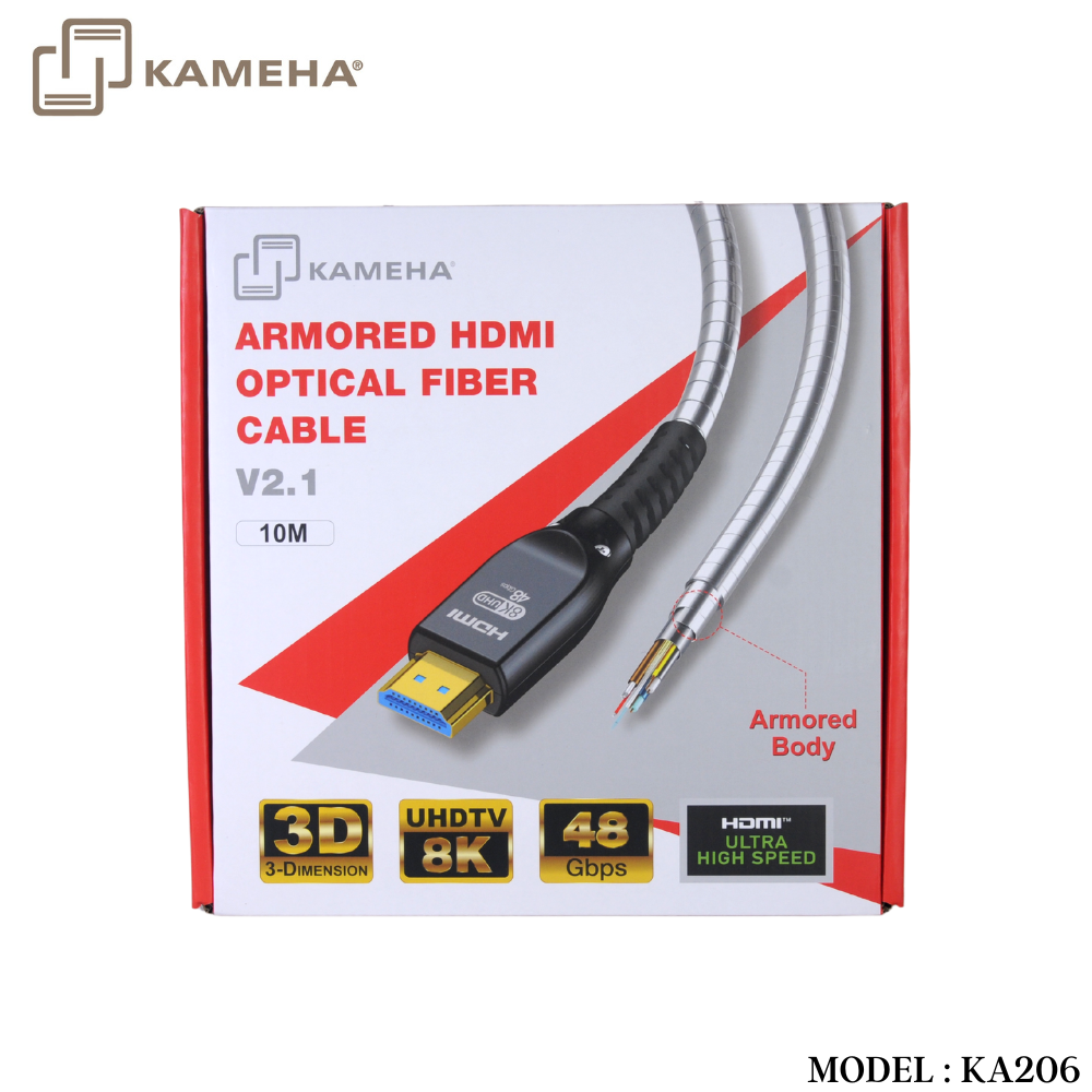 KA206 HDMI ARMORED FIBER CABLE V2.1 10METER