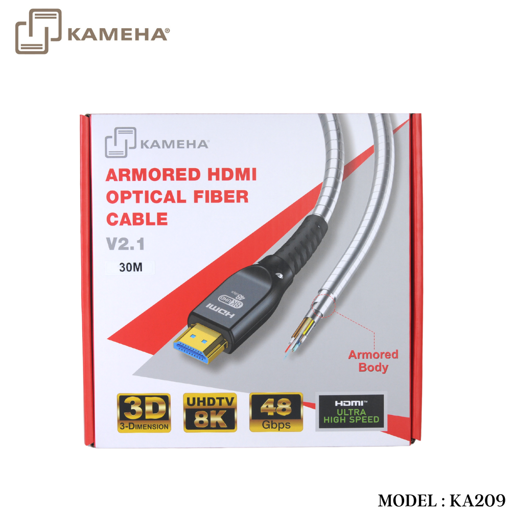 KA209 HDMI ARMORED FIBER CABLE V2.1 30METER