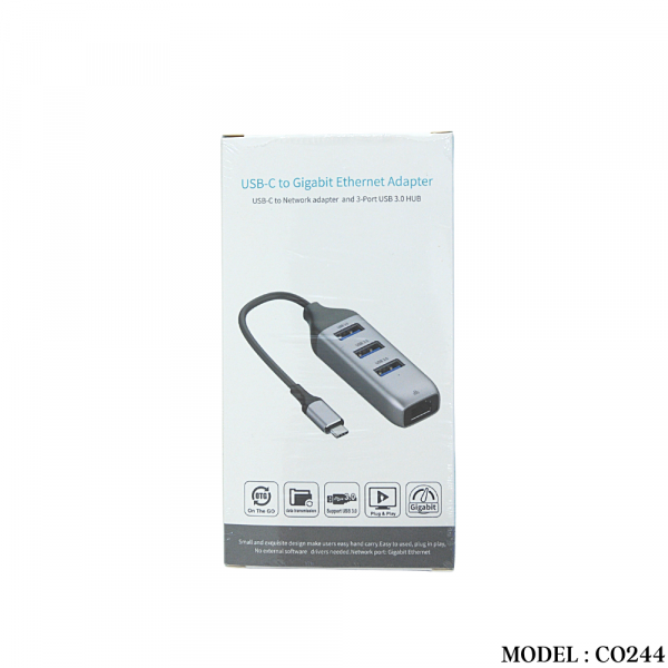 CO244 USB 3.1 TYPE C TO USB3.0 HUB+LAN - Image 4