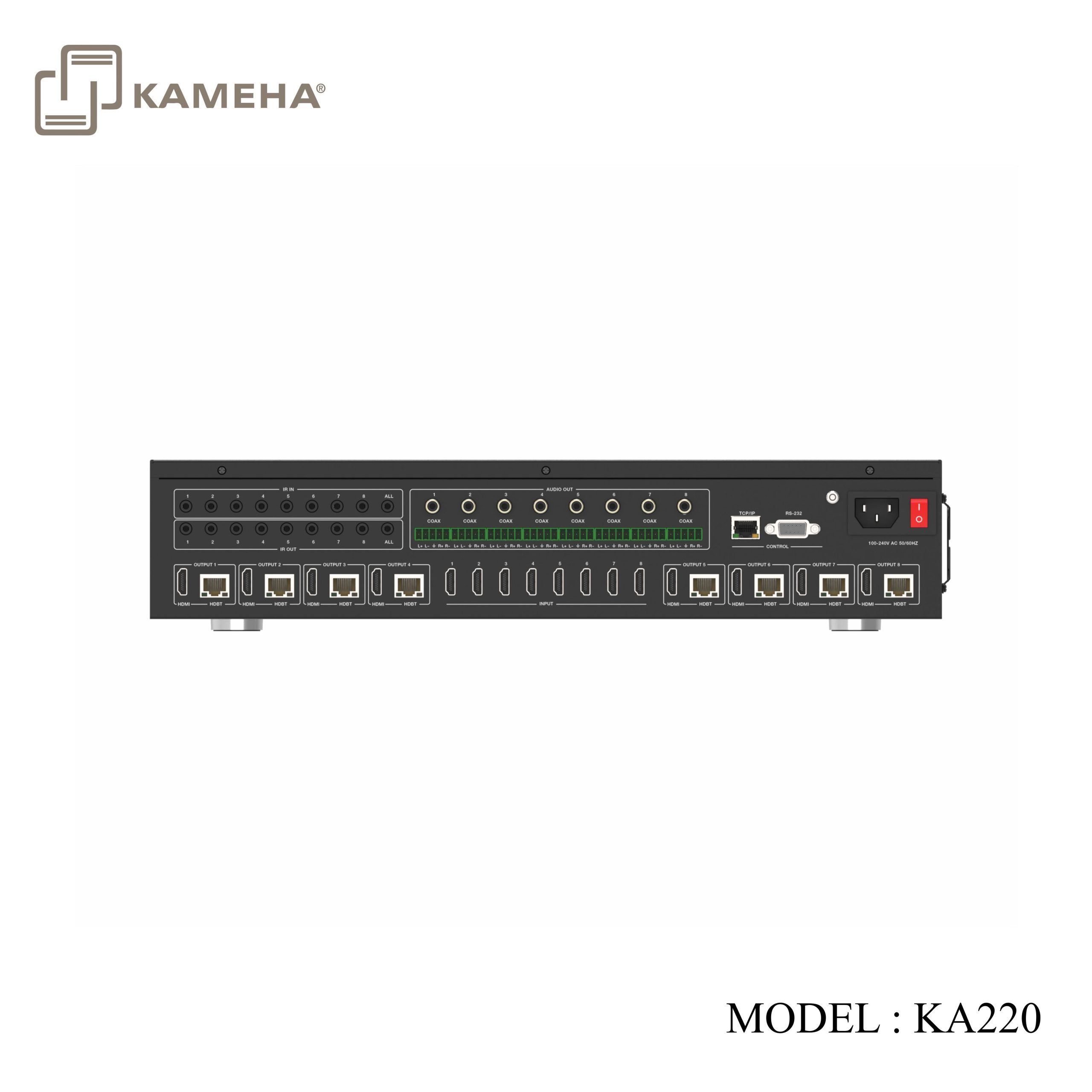 KA220 HDMI MATRIX 8IN8OUT 4K60HZ HDBASE-T 150M KAMEHA - 2U CHASIS - Image 3