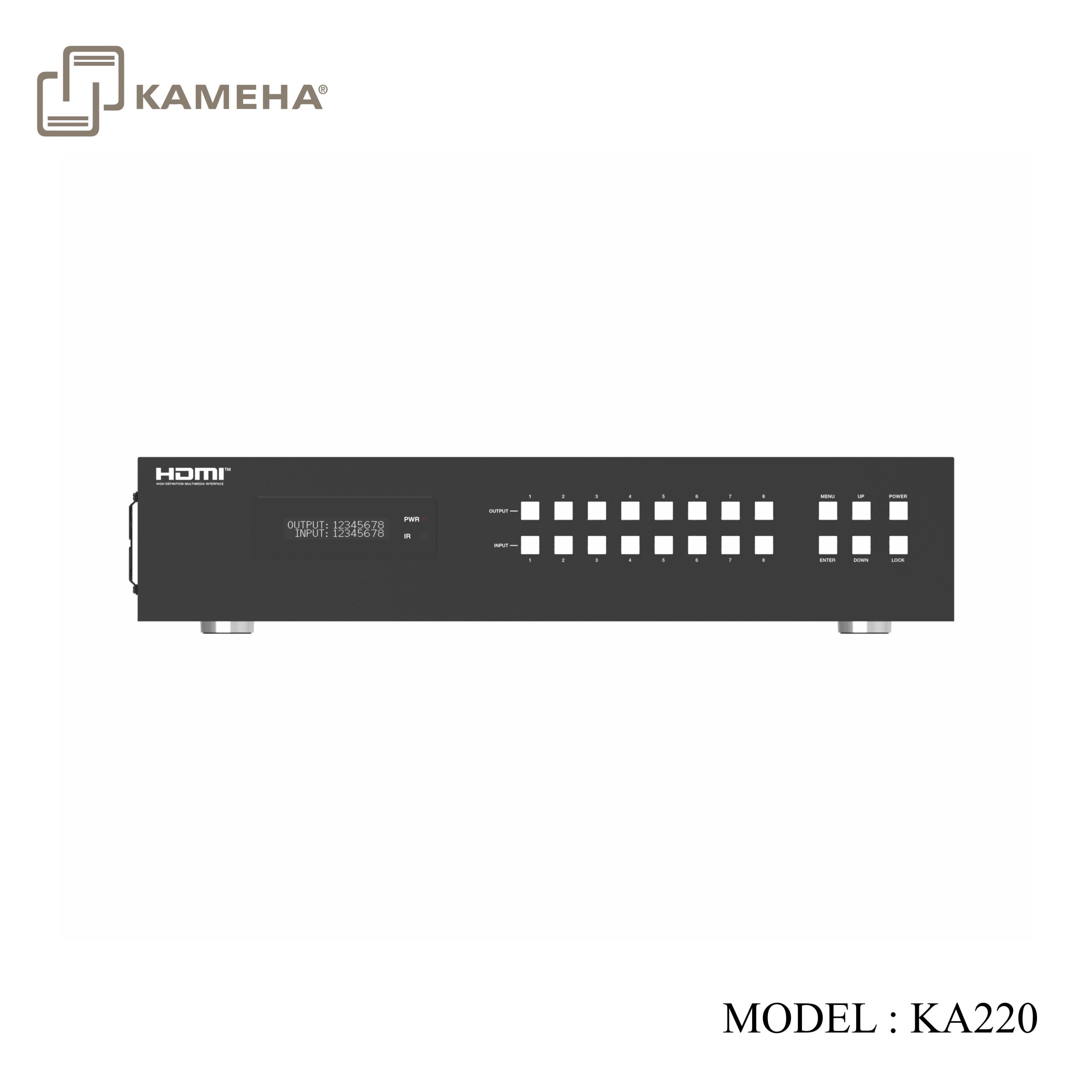 KA220 HDMI MATRIX 8IN8OUT 4K60HZ HDBASE-T 150M KAMEHA - 2U CHASIS - Image 2