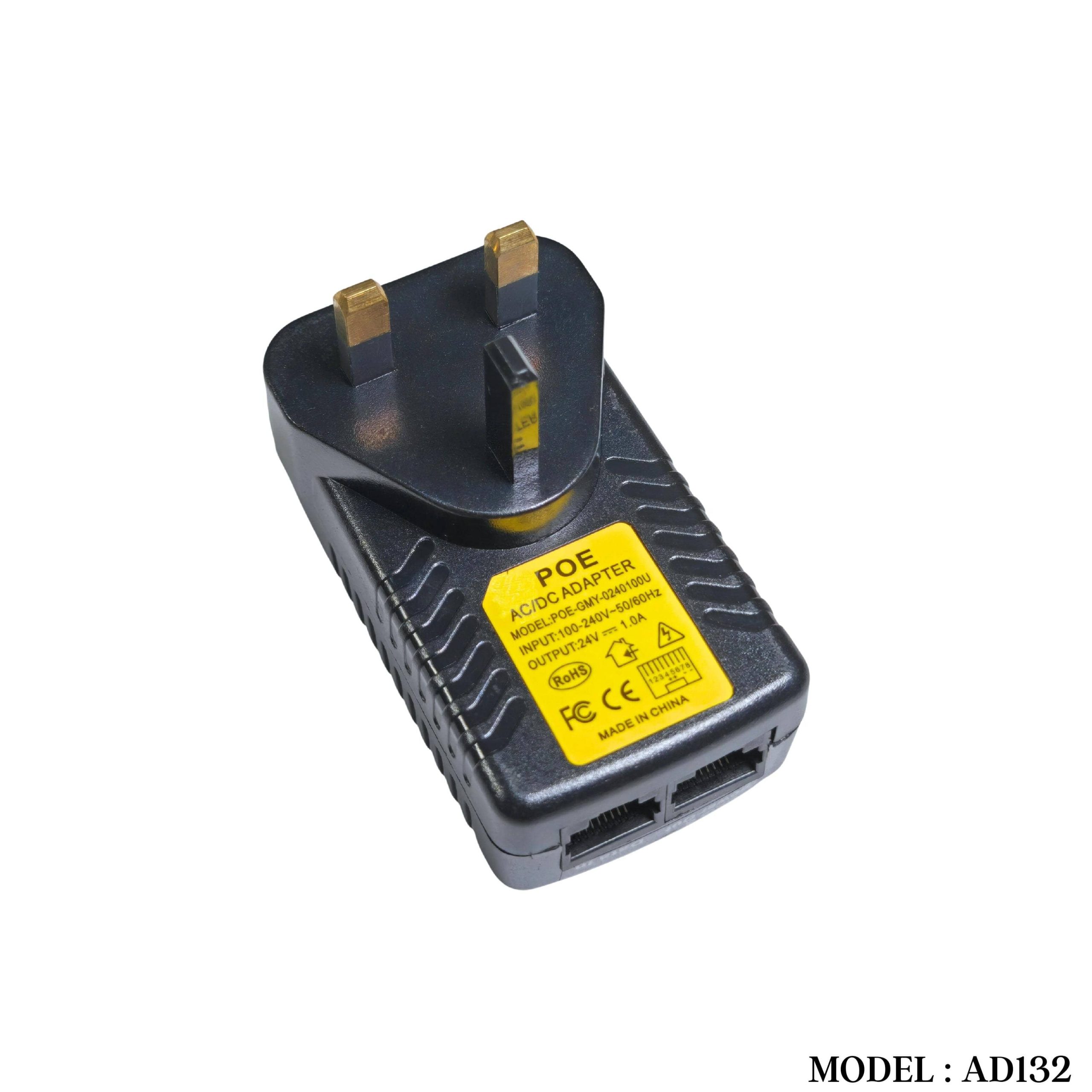 AD132 24V 1A POE ADAPTER - UK PLUG