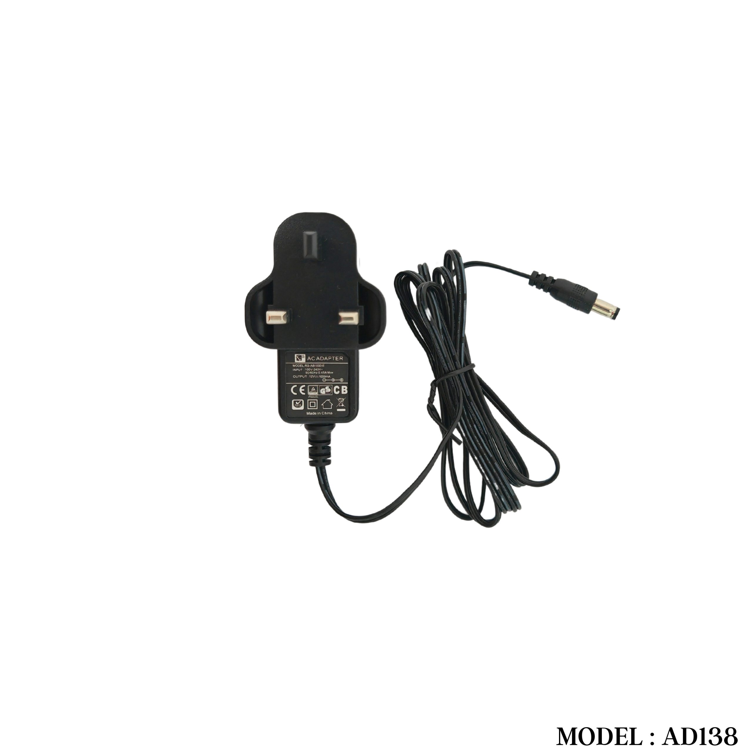 AD138 12V 1A ADAPTOR-2.5MM