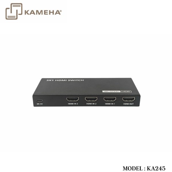 KA245 HDMI SWITCH 3 PORT 4K - KAMEHA (AUTO SWITCHING) - Image 3