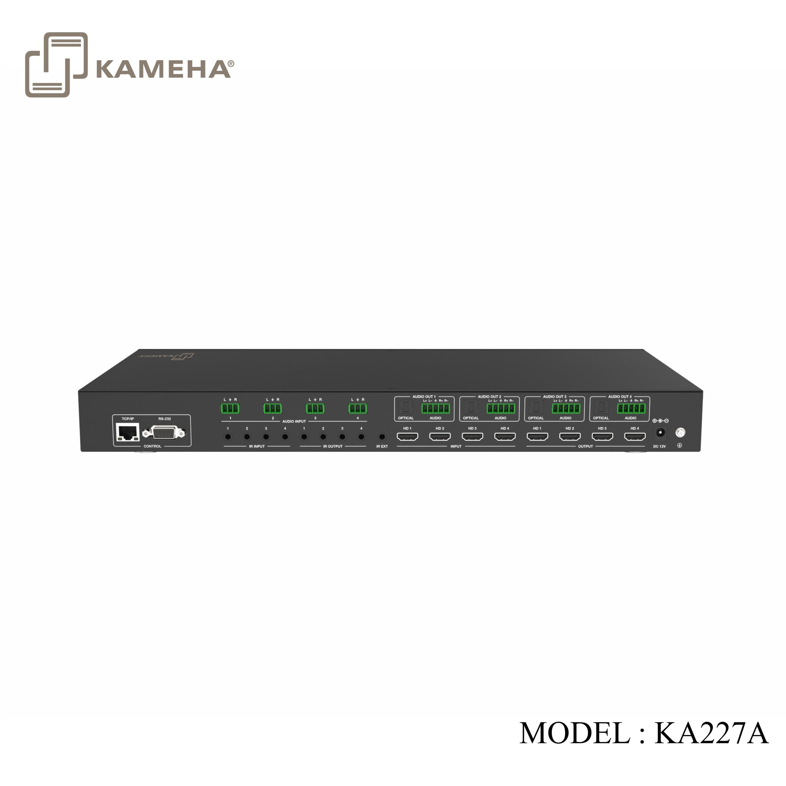KA227A HDMI SEAMLESS MATRIX 4X4 WITH MULTIVIEWER & VIDEO WALL 2X2 (4K60HZ) - 1U CHASIS - Image 3