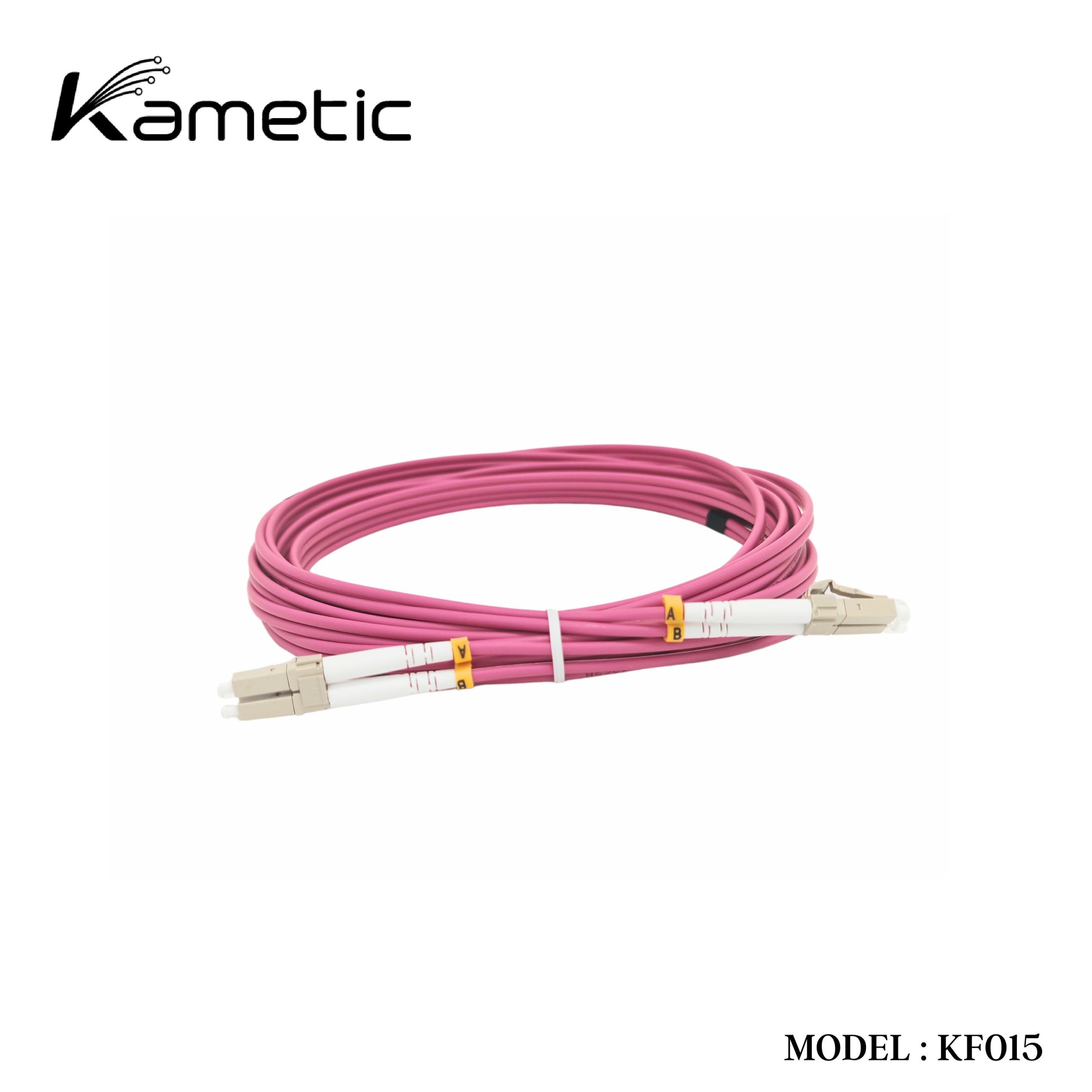 KF015 KAMETIC FIBER PATCH CORD LC-LC OM4 DUPLEX 5M - Image 2